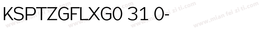 KSPTZGFLXG0 31 0字体转换